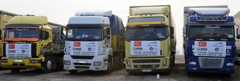 DOSAB, Halep’e Yardım Kampanyasına 4 Tır İle Katıldı