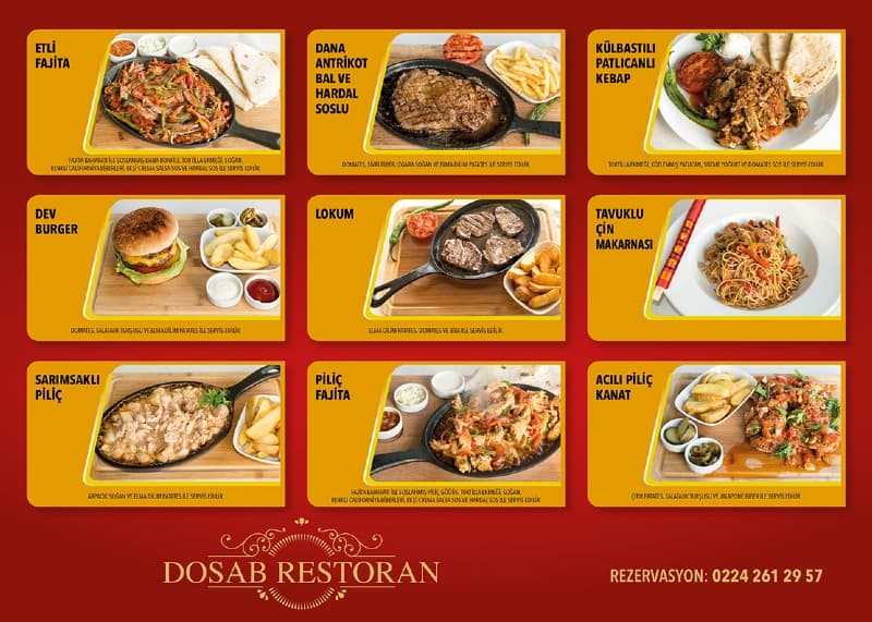 DOSAB Restoran`da Yeni Menü