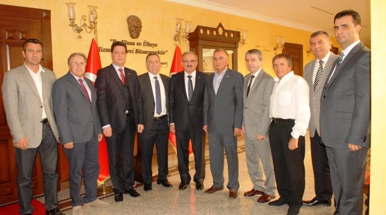 DOSAB YÖNETİMİ VALİ KARALOĞLU VE BTSO’YU ZİYARET ETTİ